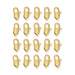 24K gold plated brass lobster clasps, 14mm, arranged in four rows of five