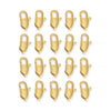 24K Gold Plated Brass Lobster Clasp Set (20 Pack, 14mm)