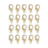 24K Gold Plated Zinc Alloy Lobster Clasp Set (20 Pack, 9x18mm)