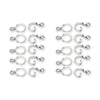 Antiqued Silver Vine Hook & Eye Clasp Sets (10 Pack, 22x7mm)