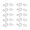 White Bronze Hammered Hook & Eye Clasp Sets (10 Pack, 14x10mm)