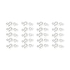 White Bronze Hammered Hook & Eye Clasp Sets (20 Pack, 14x10mm)