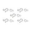 White Bronze Hammered Hook & Eye Clasp Sets (5 Pack, 14x10mm)