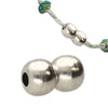 Antiqued Silver Magnetic Ball Clasp (8x6.8mm, 3mm Hole)