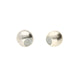 Antiqued silver magnetic ball clasp halves side by side showing the round magnet faces