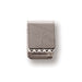 Silver plated ribbon crimp end, close-up showing the flat front and toothed gripping edge