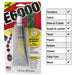 E6000 jewelry and bead adhesive 1 oz tube on retail card with precision tips and a surface compatibility chart