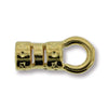 Gold Plated Crimp Cord End with Ring (9.3x3.4mm, 2mm Hole)