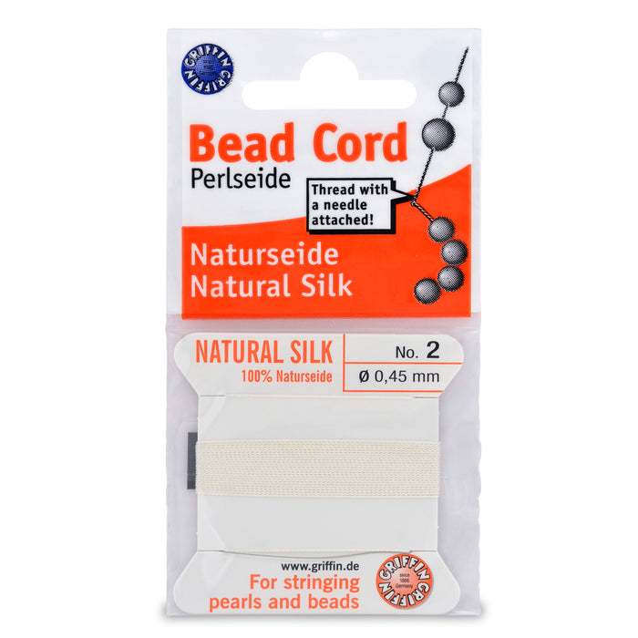 White Silk Thread (Size 2, 0.45mm)