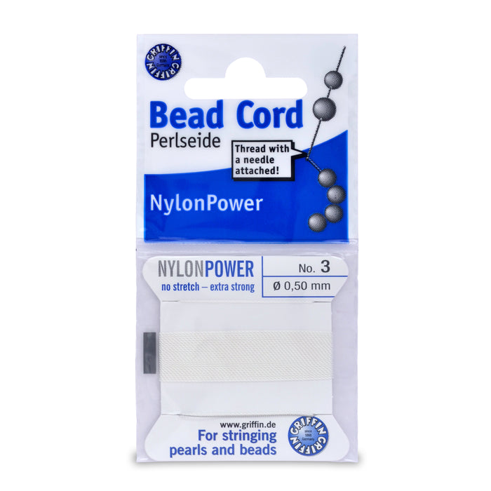 White Polythread (Size 3, 0.50mm)