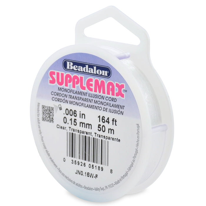 SuppleMax 0.15mm Clear Monofilament Cord (164ft)
