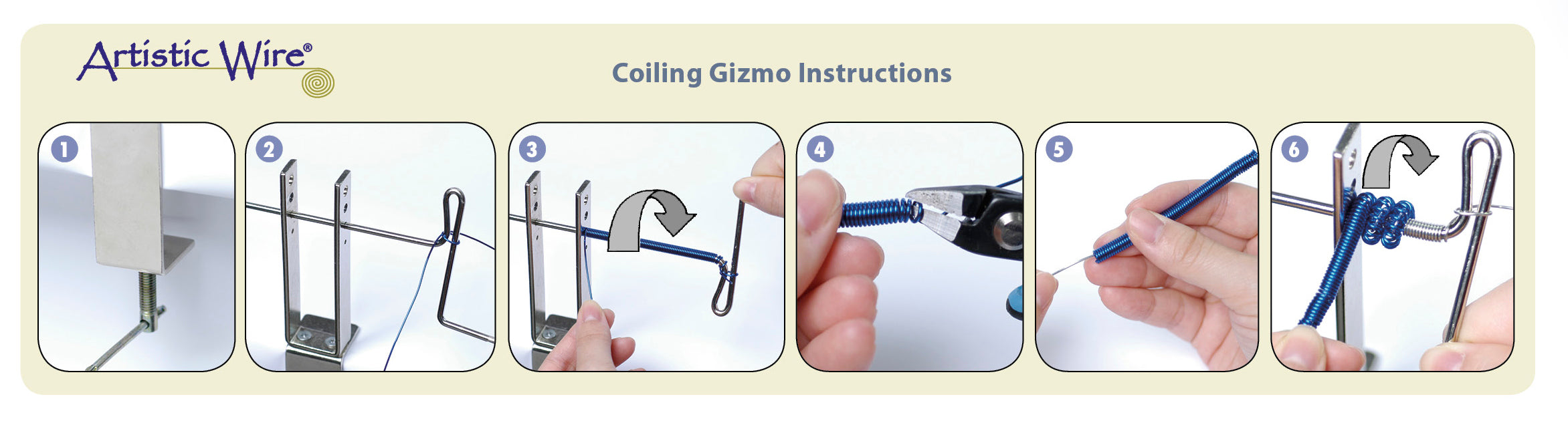 Artistic Wire Coiling Gizmo Deluxe Winder (5 Rods: 4.5mm, 4mm, 3mm, 1.5mm, 1.0mm)
