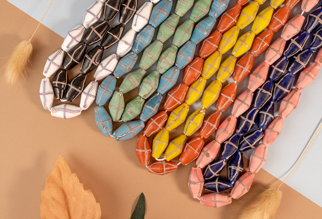 8 Strand Bundle: Java French Cross Beads