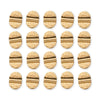 24K Gold Plated Hammered Baule Bead Set (20 Pack, 13x10mm)