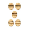 24K Gold Plated Hammered Baule Bead Set (5 Pack, 13x10mm)