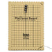 Mini macrame board front view with beads strung on cord running down the center of the grid