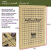 Mini macrame board features and dimensions: 7.5 x 10.5 inch, 0.5 inch thick, 6 x 9 inch grid, self-healing surface