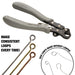 BeadSmith One Step Looper with consistent eye pin loops compared to uneven loops made without the tool