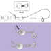 Diagram showing how French wire is used to finish a beaded strand by attaching a clasp, with the finished result