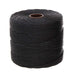 S-Lon 0.5mm black nylon bead cord on a full spool, front view