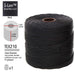 S-Lon black nylon bead cord spool with specs: TEX210, .5mm, 3-ply, 77 yd, 1.25 in wide, 1.125 in tall