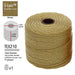 S-Lon bronze bead cord spool with specs: TEX210, .5mm, 3-ply twisted nylon, 77 yards, 1.25 inch by 1.125 inch spool