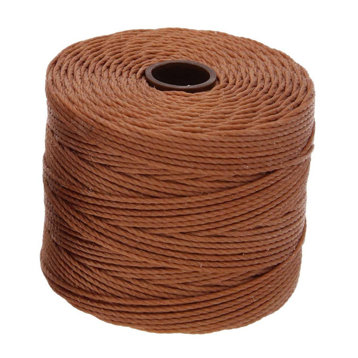 S-Lon 0.5mm copper nylon bead cord, full spool shown from the front