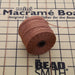 Copper nylon bead cord spool on a mini macramé board with cord strands stretched across it