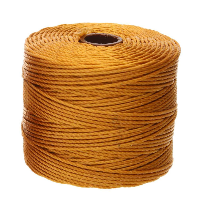 S-Lon 0.5mm gold nylon bead cord wound on a full spool