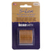 Gold S-Lon nylon bead cord spool in BeadSmith retail card packaging with TEX210 label
