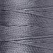 Close-up of twisted 3-ply strands on grey S-Lon nylon bead cord showing the cord texture