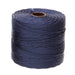 S-Lon 0.5mm navy blue nylon bead cord wound on a full spool, front view
