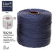 S-Lon navy nylon bead cord spool with specs: TEX210, .5mm, 3-ply, 77 yd, 1.25 in wide, 1.125 in tall