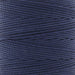 Close-up of twisted navy blue nylon bead cord wrapped in tight rows showing the 3-ply texture