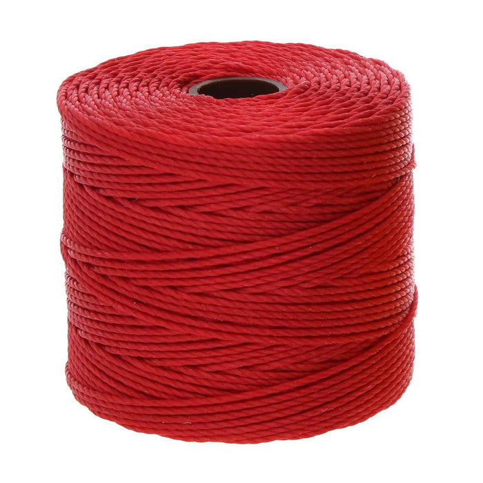 S-Lon 0.5mm Shanghai red nylon bead cord wound on a full spool