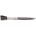 BeadSmith tweezers with shovel end, stainless steel with serrated grip and India stamp, shown on white