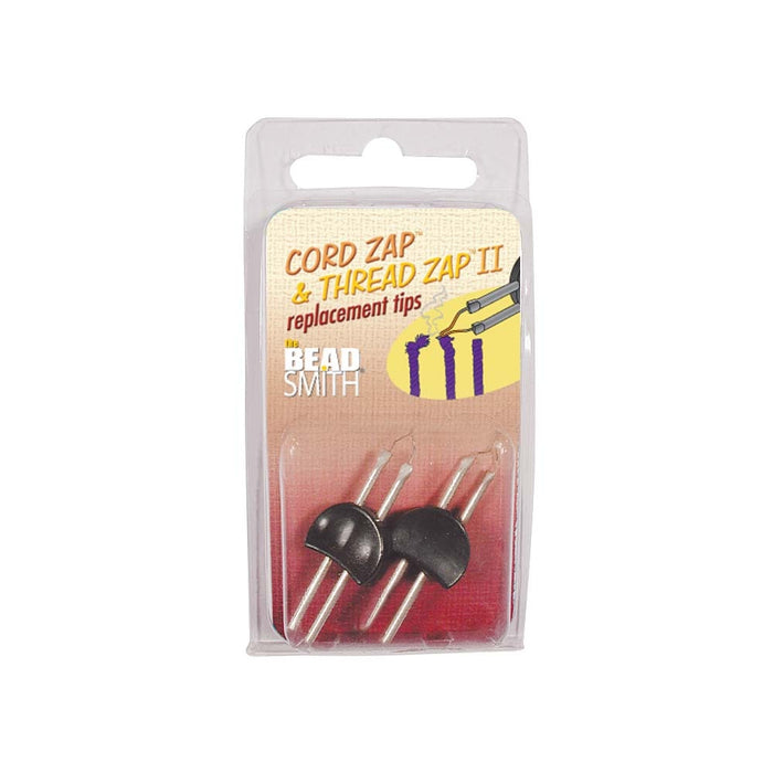 BeadSmith Thread Zap II replacement tips in retail blister packaging with Cord Zap label