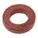 Brown waxed linen cord coil shown unpackaged, top view of the wound round cord
