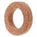 Tan waxed linen cord coil tilted at an angle, showing the side of the wound cord