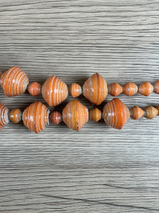 Hidden Gems: Assorted Orange Paper Beads