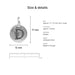 alphabet charms size details d