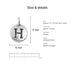 alphabet charms size details h
