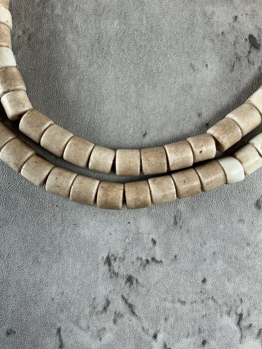 Hidden Gems: Vintage White Czech Cylinder Beads