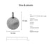 blank charms size details pewter