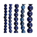 5 Strand Bundle: Vintage Round Lapis Lazuli Beads (5-9mm)