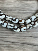 Hidden Gems: Swirl Design Batik Bone Beads