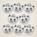 cat face charms 01 cluster