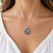Antiqued silver Chai charm on a silver chain necklace, design idea