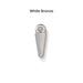 White bronze small spike charm, front