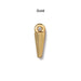 Gold small spike charm, front
